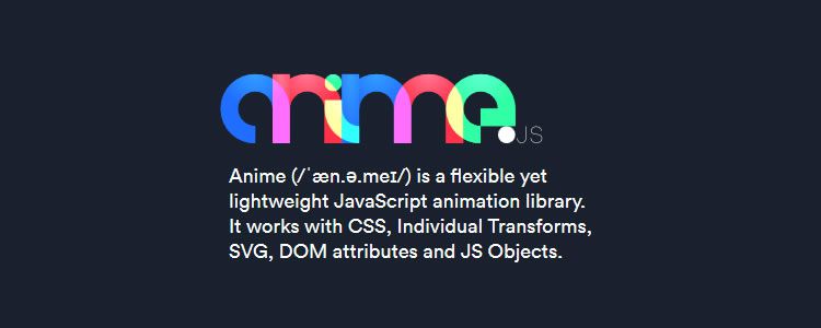 anime.js flexible lightweight JavaScript animation library