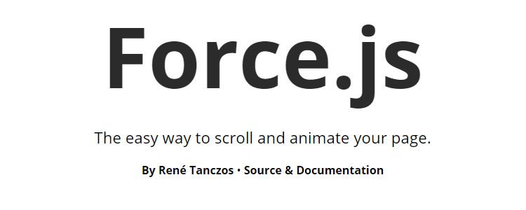 Force.js easy way scroll animate your page