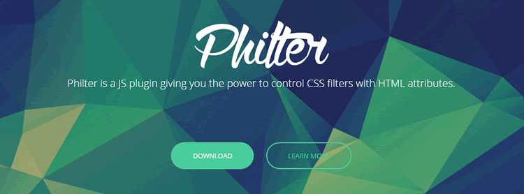 jQuery plugin vanilla JavaScript Philter control CSS filters HTML attributes