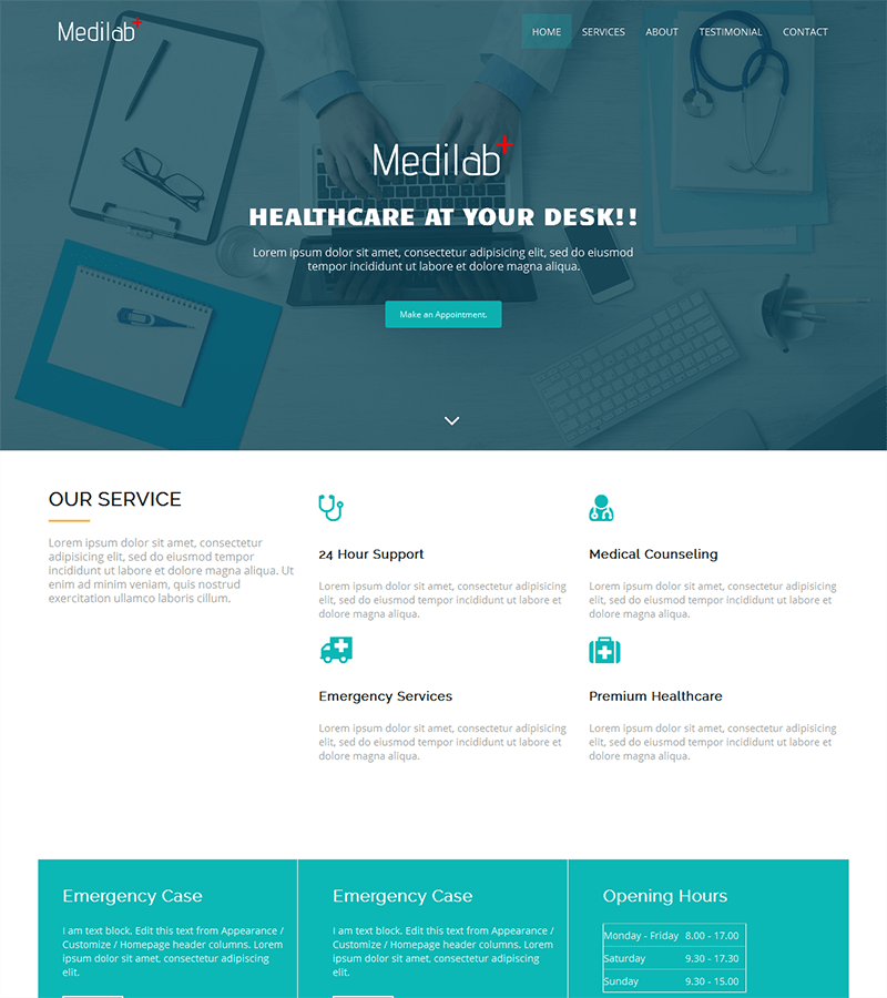 Medilab Free Bootstrap Theme
