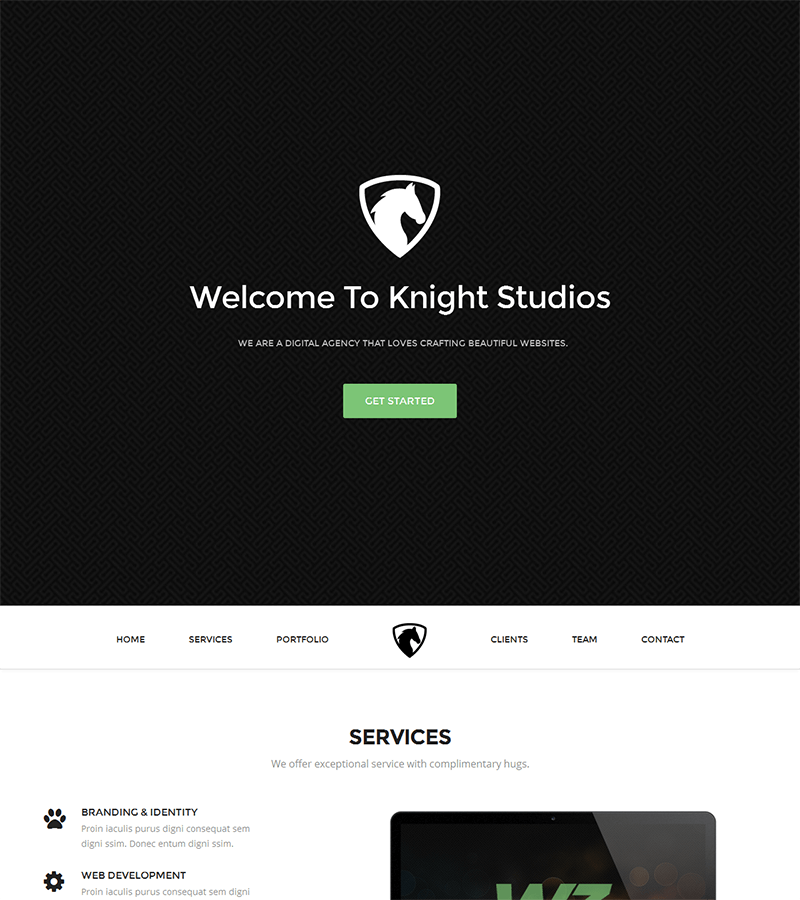Knight Free Bootstrap Theme