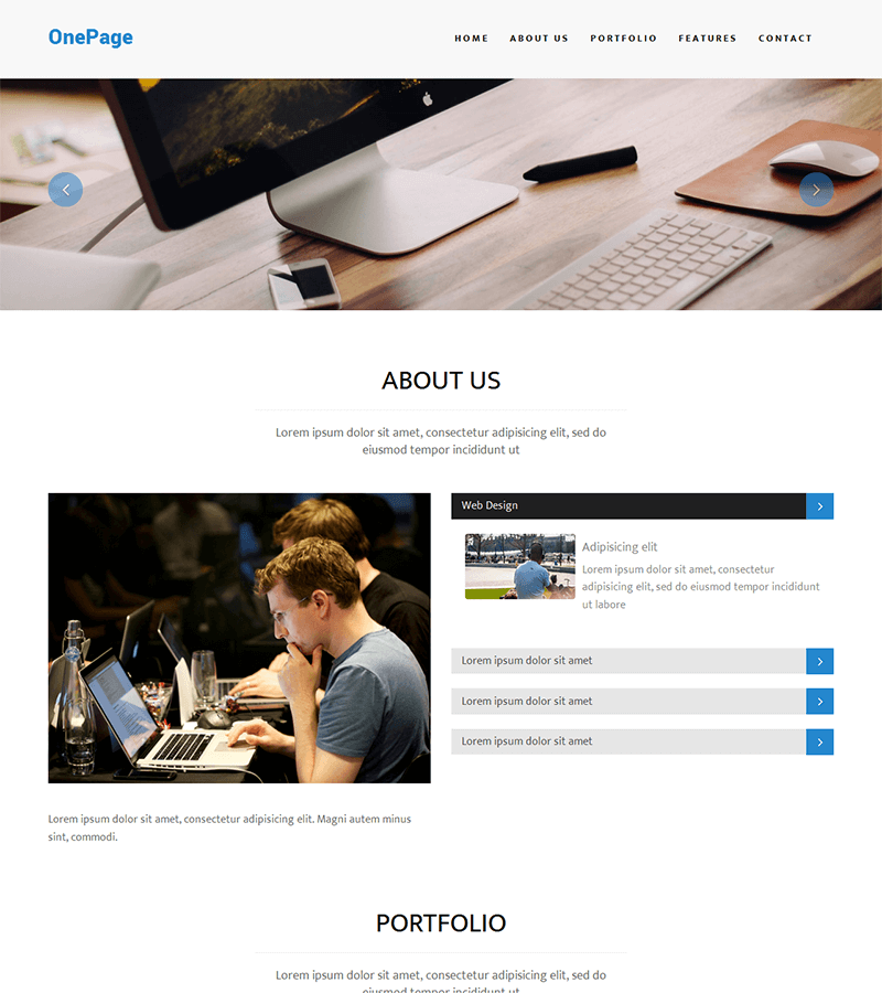 OnePage Free Bootstrap Theme