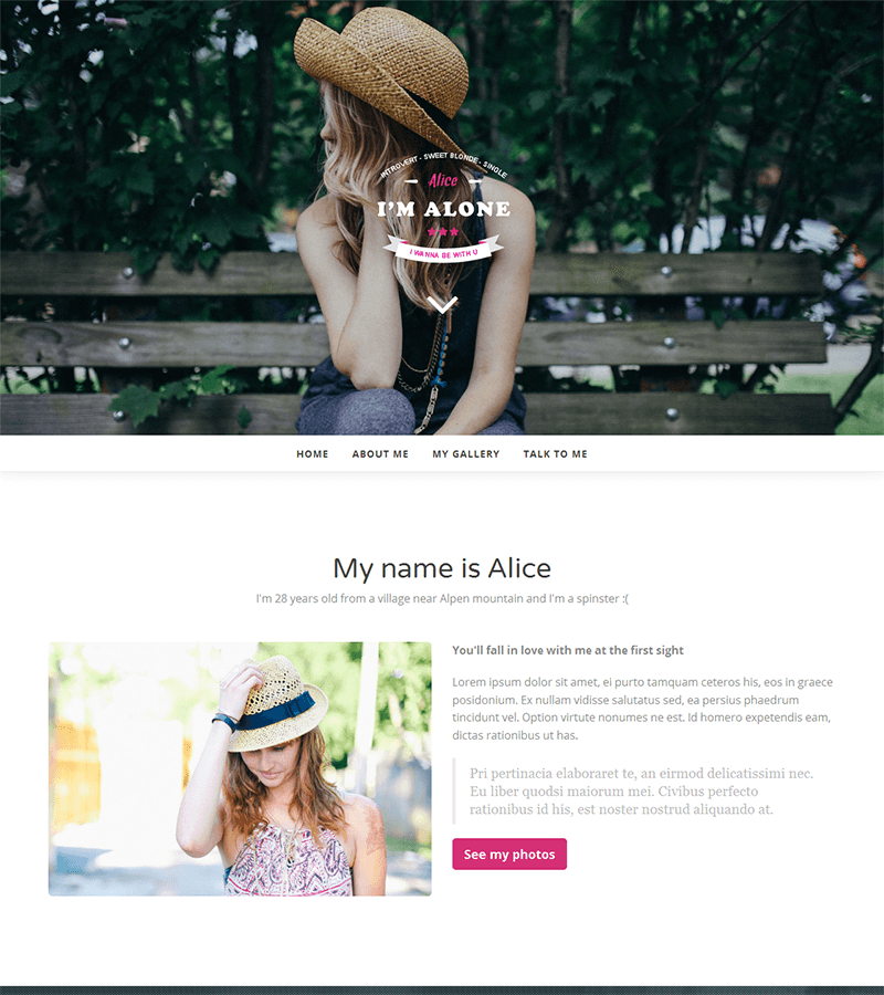 Lonely Free Bootstrap Theme