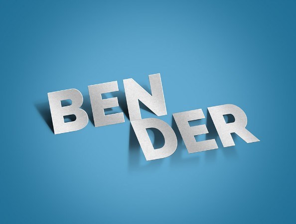 Bender Text Effect PSD
