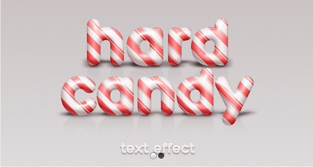 Psd Candy Cane Text Effect