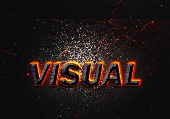 Visual Text Effect PSD